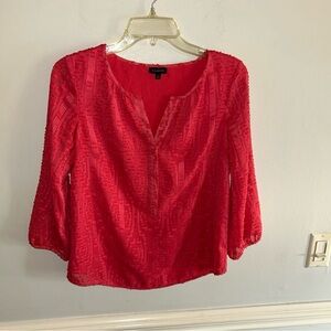Talbots Scarlet Textured Blouse